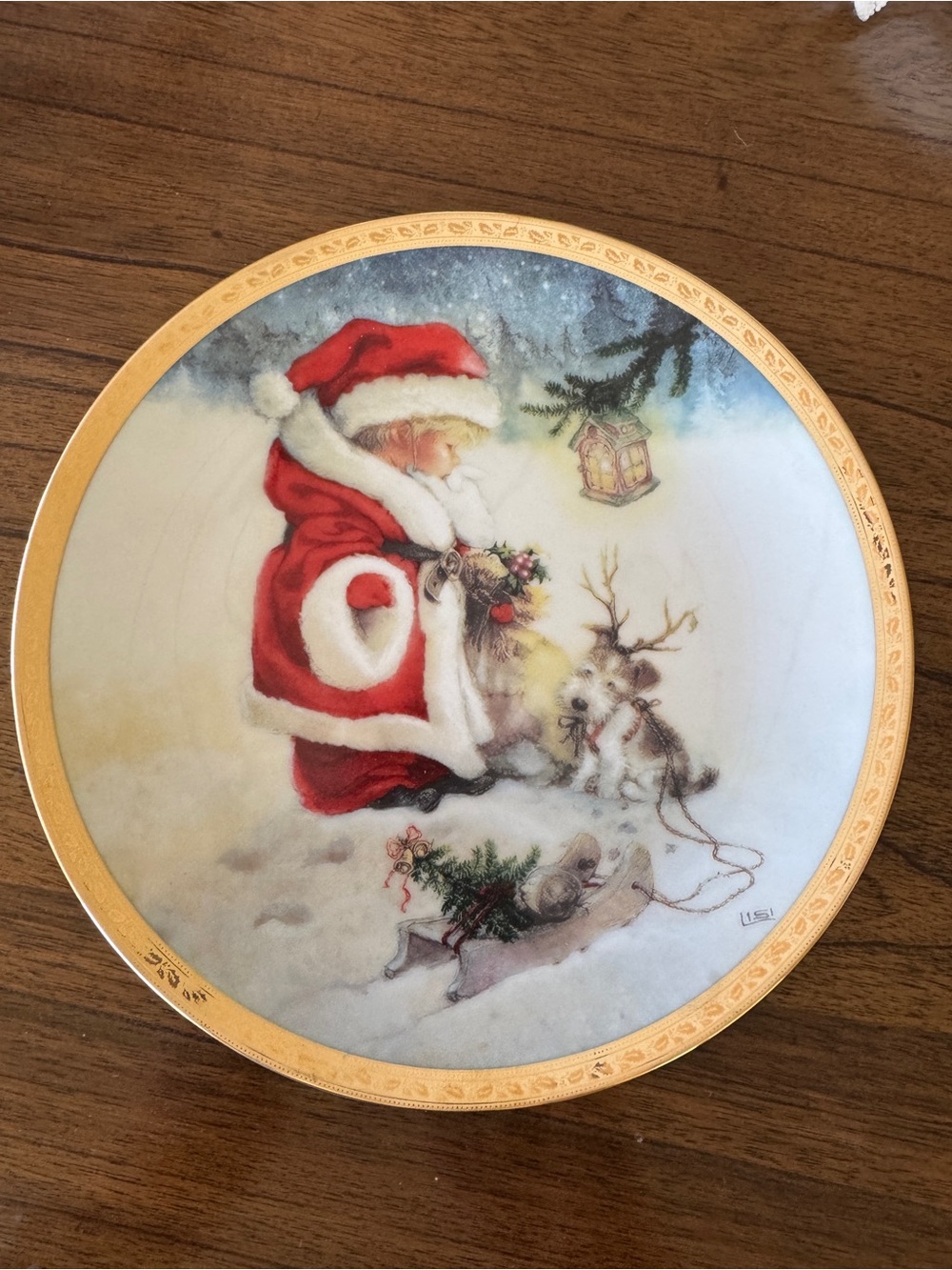 Lisi Martin “Santa’s Littlest Reindeer” Collector Plate – 1992